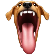 Crazy dog tongue sticker