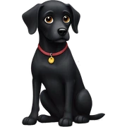 Black dog sticker