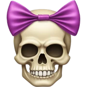 Skull bow sticker