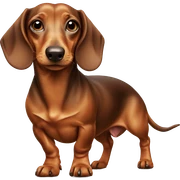 Dachshund blowing a kiss sticker