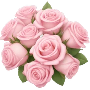 bouquet of pastel pink roses sticker