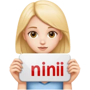 Girl with nini text sticker