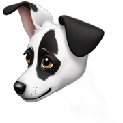 white jack russel black ears sticker