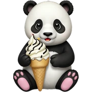 Panda eating ice cream sticker