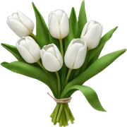 white tulip bouquet  sticker