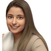 smiling girl enjoying food sticker