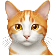 Orange cat with orange eyes  sticker