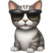 Cat with sunglasses sticker