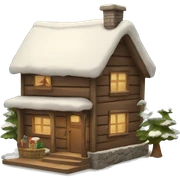Cosy Christmas cabin sticker