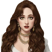 brown haired girl in jewelry sticker