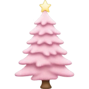 Light pink Christmas tree  sticker