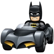 batman in batmobile sticker