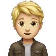 Little blonde boy sticker