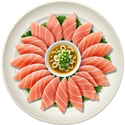 Plate of albacore sashimi  sticker
