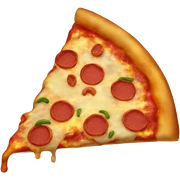 Gooey pizza sticker