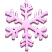 baby pink snowflake sticker