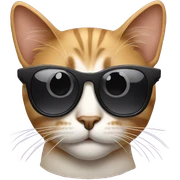 Cat with sunglasses sticker
