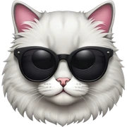 Cat with sunglasses sticker