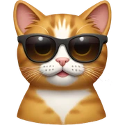 Cat with sunglasses sticker