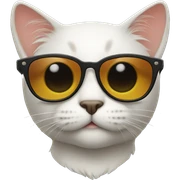 Cat with sunglasses sticker