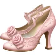 vintage rococo light pink heel shoes  sticker