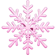 pink snowflake  sticker