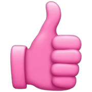 pink thumbs up sticker