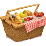 Picnic basket,  sticker