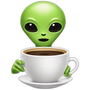 alien-drinking-coffee sticker