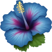 Blue hibiscus sticker