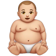 Fat baby sticker
