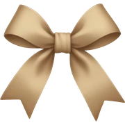 Beige bow sticker