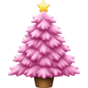 Pink Christmas Tree sticker