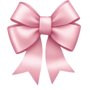 light pink ribbon bow sticker