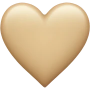 Beige heart sticker