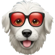 animal with red glasses sticker