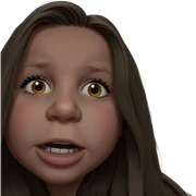 girl with long brown hair sticker