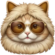 Cat with sunglasses sticker