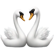 Swan couple love sticker