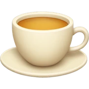 Cozy tea cup in cream color sticker