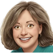 smiling girl with brown hair sticker