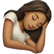 Brunette girl sleeping sticker