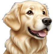 Golden Retriever white playing sticker