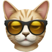 Cat with sunglasses sticker
