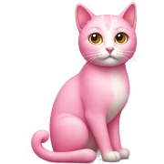 pink cat sticker