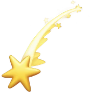 Shooting star sticker