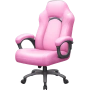 Gaming Chair Emoji "A pastel pink gaming chair with a sleek, glowing design, outlined by sparkles and surrounded by a soft shimmering light." sticker