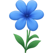 blue flower sticker
