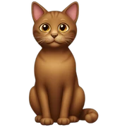 brown cat sticker