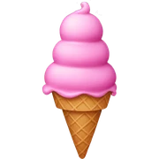 pink ice cream sticker
